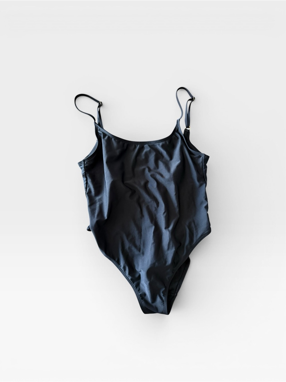 wild fable Black One-Piece Swimsuit with Slim Straps